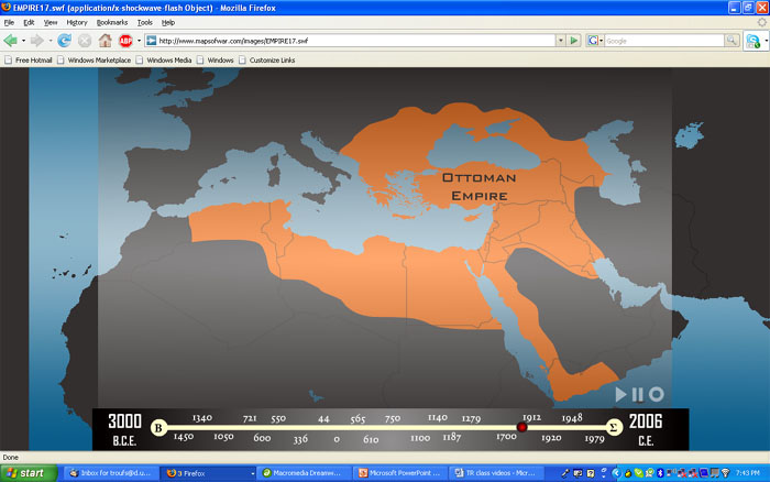 Map of the Ottoman Empire.